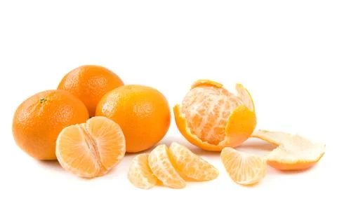 Clementines on white Stock Photos