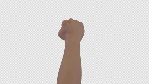 Clenched Fist Pump Gesture Back Of Hand Video stock 339804991