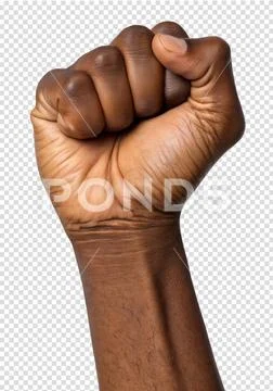 Clenched fist raised in protest or solidarity Modello PSD
