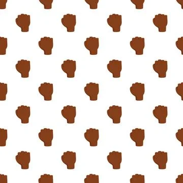 Clenched fists pattern representing power and strength Stock Illustration