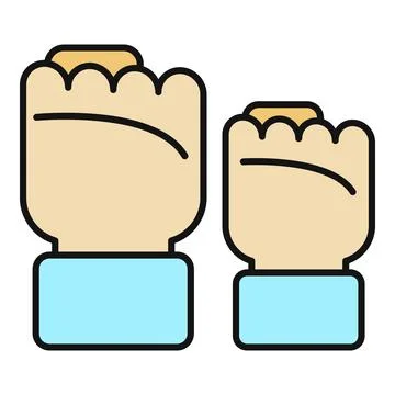 Clenched fists representing protest, revolution, and solidarity concept Stock Illustration
