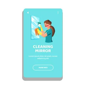 Clening mirror vector Stock Illustration