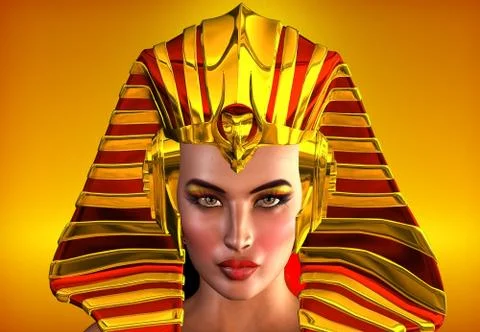 Cleopatra,The Face Of Egypt. Stock Illustration