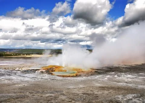 Clepsydra geyser Stock Photos