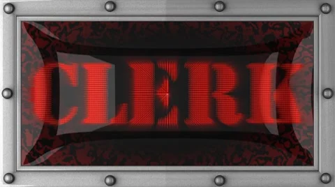 Clerk on led Stock Footage 8685178