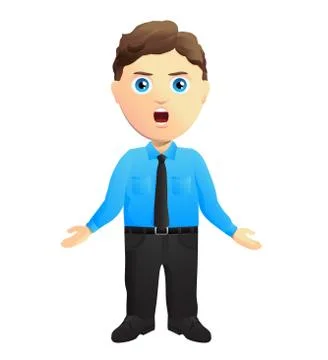 Clerk With Open Arms Stock Illustration