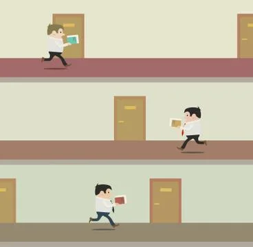 Clerk workdays Stock Illustration