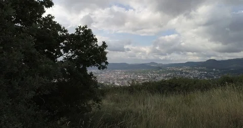 Clermont-Ferrand Drone view Stock Footage 125997389