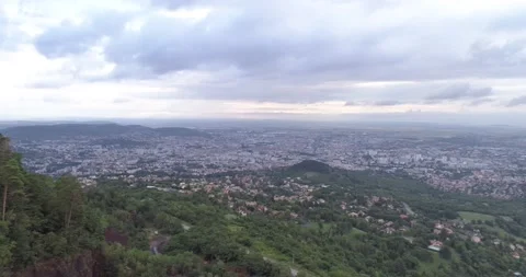 Clermont-Ferrand Drone view Stock Footage 131512024