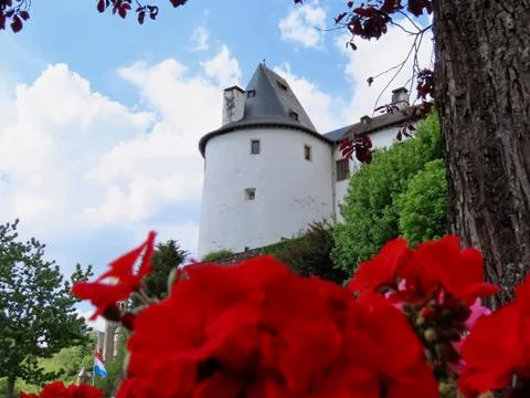 Clervaux castle tower Stock Photos
