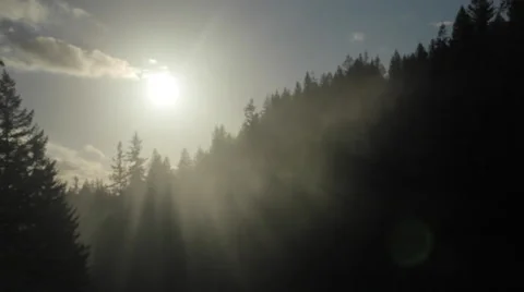 Cleveland dam-backlit mountaintop Stock Footage 45772271