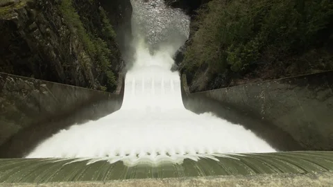 Cleveland Dam Spillway Stock Footage 84595170