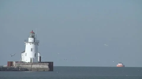 Cleveland Lighthouse Video stock 931544
