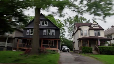 Cleveland Ohio rust belt townhouses and Stock Video Pond5