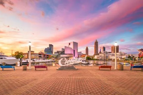 Cleveland, Ohio, USA Skyline Stock Photos