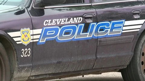 Cleveland Police logo on patrol car | Stock Video | Pond5