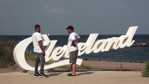 Cleveland Sign Stock Footage 134502353