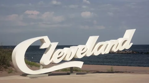 Cleveland Sign Stock Footage 134559502
