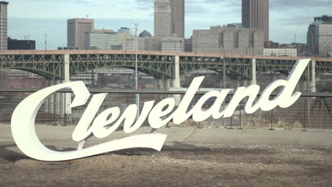 Cleveland sign Stock Footage 165227433