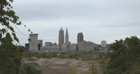 Cleveland Skyline 動画素材 90560324