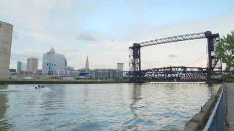 Cleveland Skyline Stock Footage 155516560