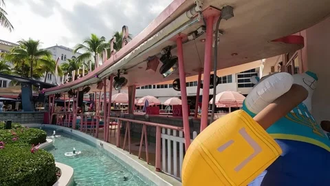 The Clevelander Hotel along Ocean Drive at South Beach in Miami Beach Flori.. Stock Footage 326002889
