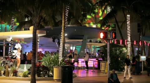 The Clevelander Miami Beach Stock Footage