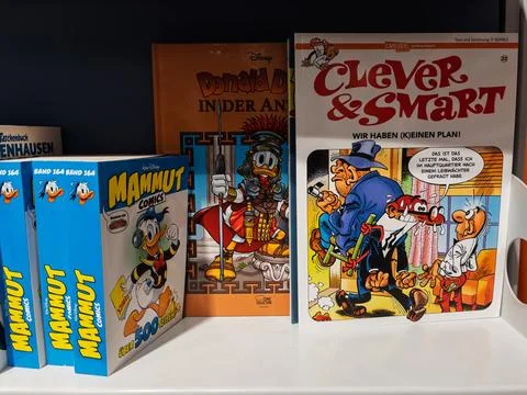 Clever and Smart Comic Collection Featuring Classic Characters Stock Photos