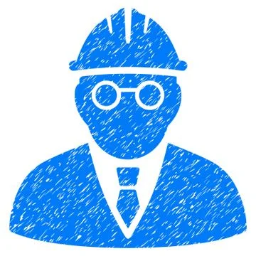 Clever Engineer Grainy Texture Icon 스톡 일러스트