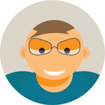 Clever happy boy Illustrazione stock