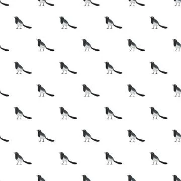 Clever magpie pattern seamless vector イラスト素材