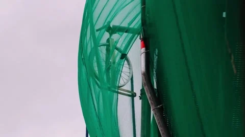 Clever old proven method, a wheel to pull up and let down tools and materials Stock Footage 270371395