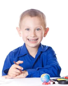 Clever schoolkid Stock Photos