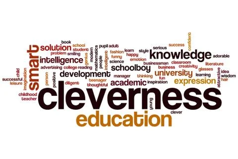 Cleverness word cloud Stock-Illustration