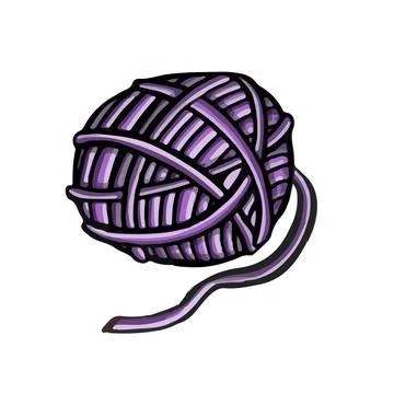 Clew of thread for knitting and needlework illustration vector 스톡 일러스트
