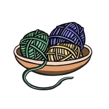 Clew of thread for knitting and needlework illustration vector イラスト素材