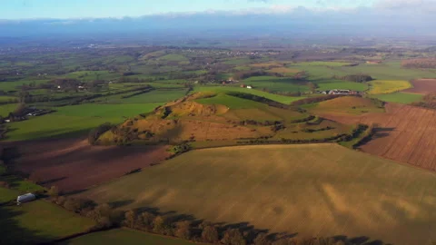 Cley hill aerial view Stock Footage 147601403