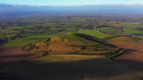Cley hill aerial view Stock Footage 147601541