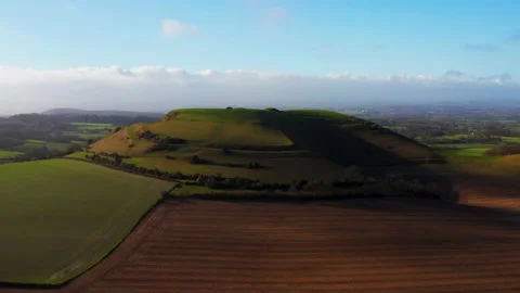 Cley hill aerial view Stock Footage 147602959