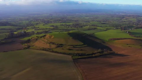 Cley hill from the air Stock Footage 147600265