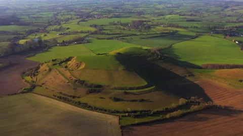 Cley hill from the air Stock Footage 147603431