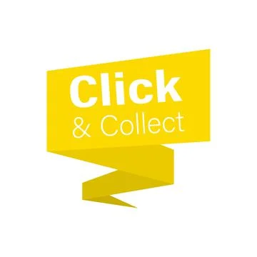 Click and collect on speech bubble Stock Illustration