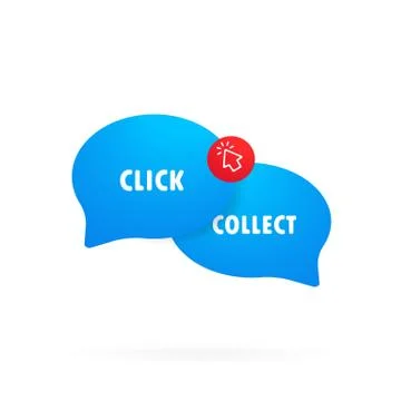 Click and collect vector sign. Vector illustration Stock Illustration