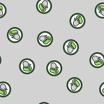 Click and go app label product caution vector seamless pattern Stock Illustration