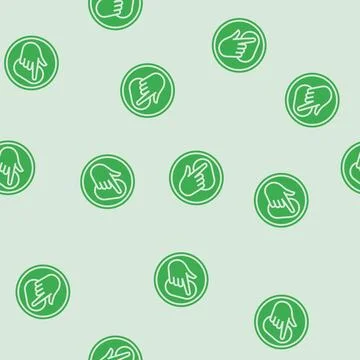 Click and go app label product caution glyph seamless pattern Stock Illustration