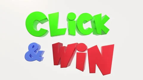 Click and win, pop up sign. Stock Footage 314946840