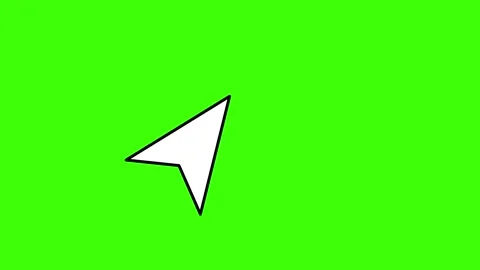 Click Arrow Isolated on Green Background (Chroma key). Cursor Arrow Clickin.. Stock Footage 304773941