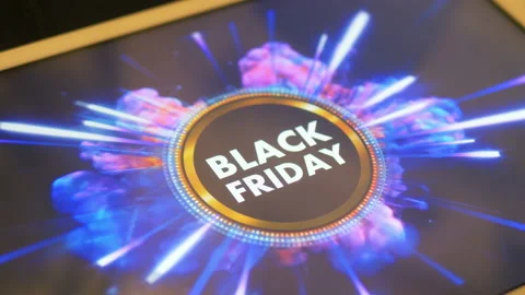 Click Black Friday sale exploding banner in 4K Stock Footage 162420214