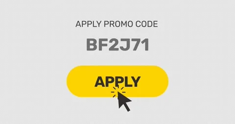 Click the button to apply promo code or coupon for discount Stock Footage 319842586