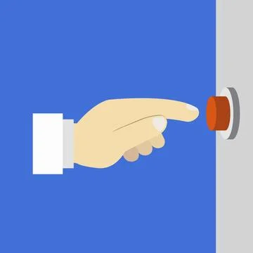 Click on a button illustrated on background Stock Illustration